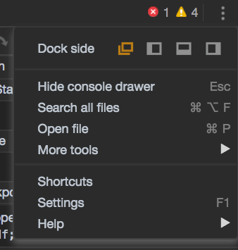 dev tools ayrı ekran kullanımı
