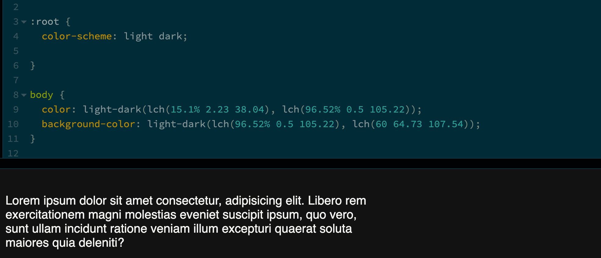 CSS'de lightdark() fonksiyonuyla kolayca koyu / açık mod yazımı