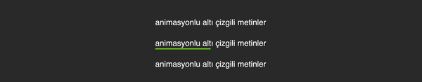 CSS ile animasyonlu altı çizili metinler yapmak